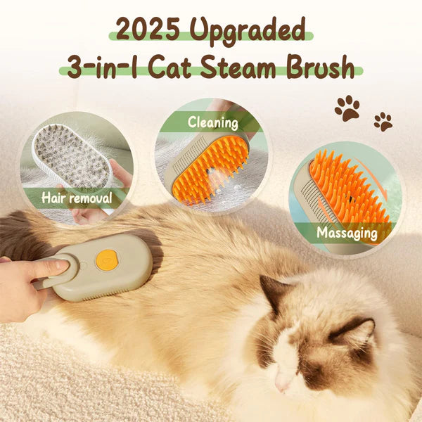GlowPaws Steam Brush: Quick & Easy Pet Hair Remover Comb