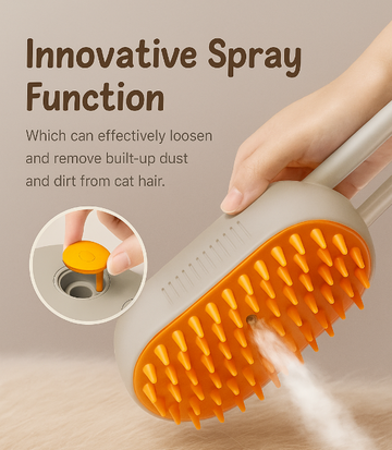 GlowPaws Steam Brush: Quick & Easy Pet Hair Remover Comb